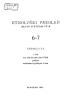 Cover for Etnološki pregled, vol. 6-7, 1965