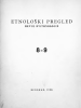 Cover for Etnološki pregled, vol. 8-9, 1969