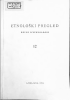 Cover for Etnološki pregled, vol. 12, 1974